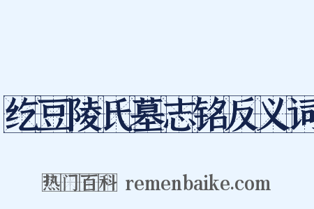 纥豆陵氏墓志铭反义词是什么意思的图片